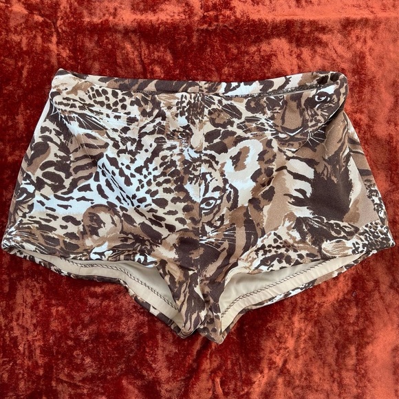 •SOLD• VINTAGE | tiger swimsuit bottoms - Picture 1 of 4
